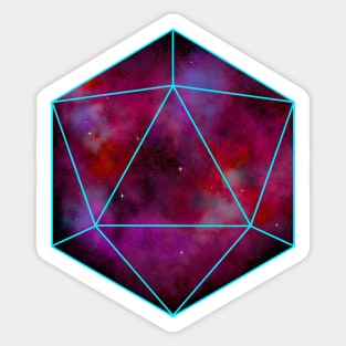 Red Nebula D20 Sticker